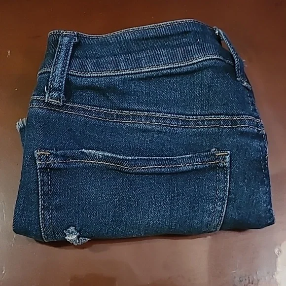 SO Brand Stretch Denim Distressed Shorts High Rise Shortie 5/27 - Picture 9 of 9